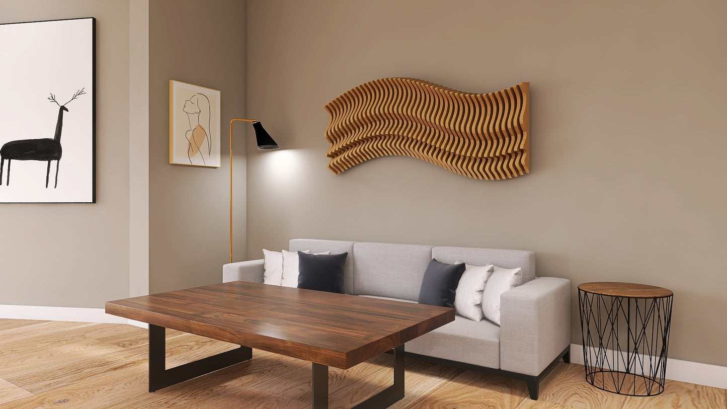 Wave wall decoration