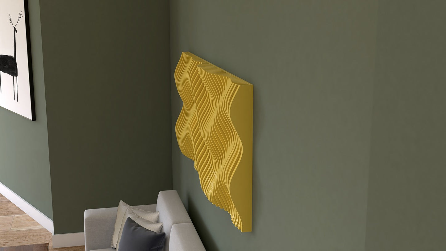 Yellow wall decoration