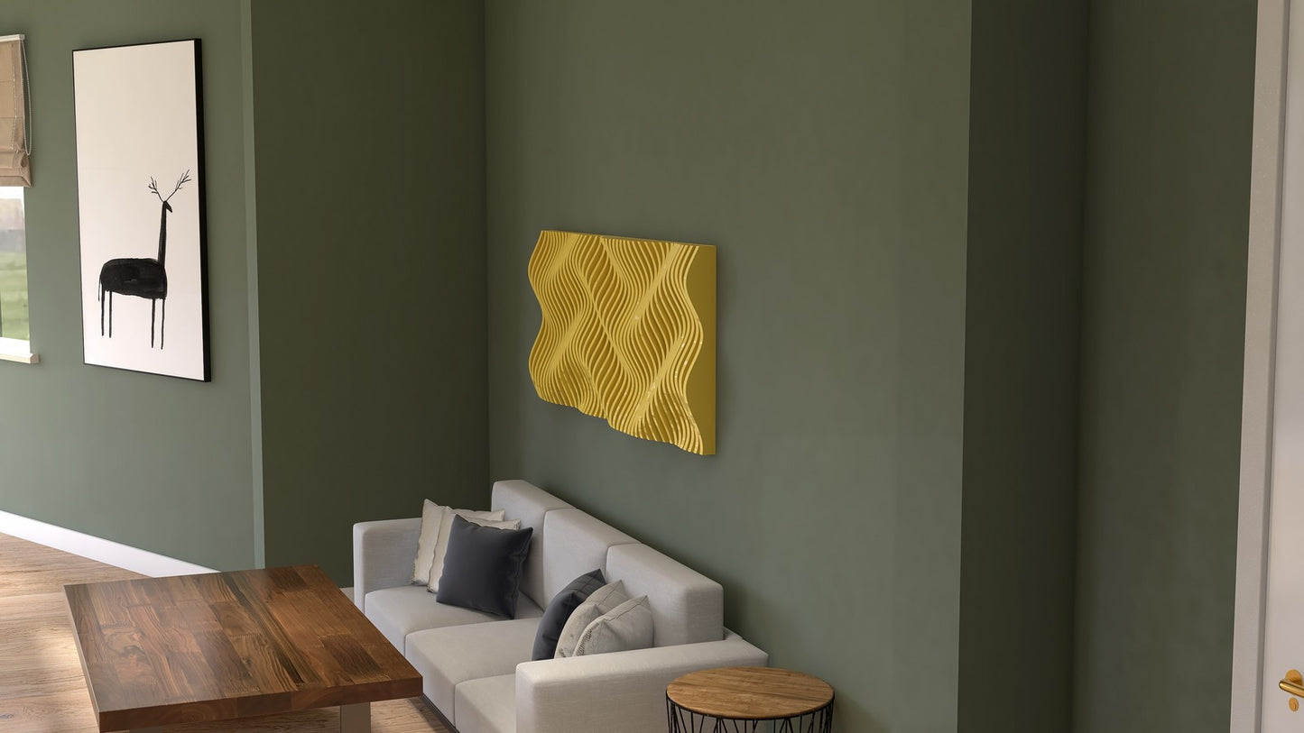 Yellow wall decoration