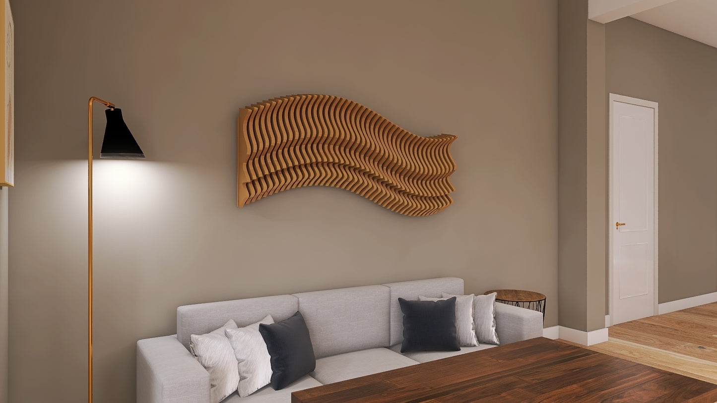 Wave wall decoration