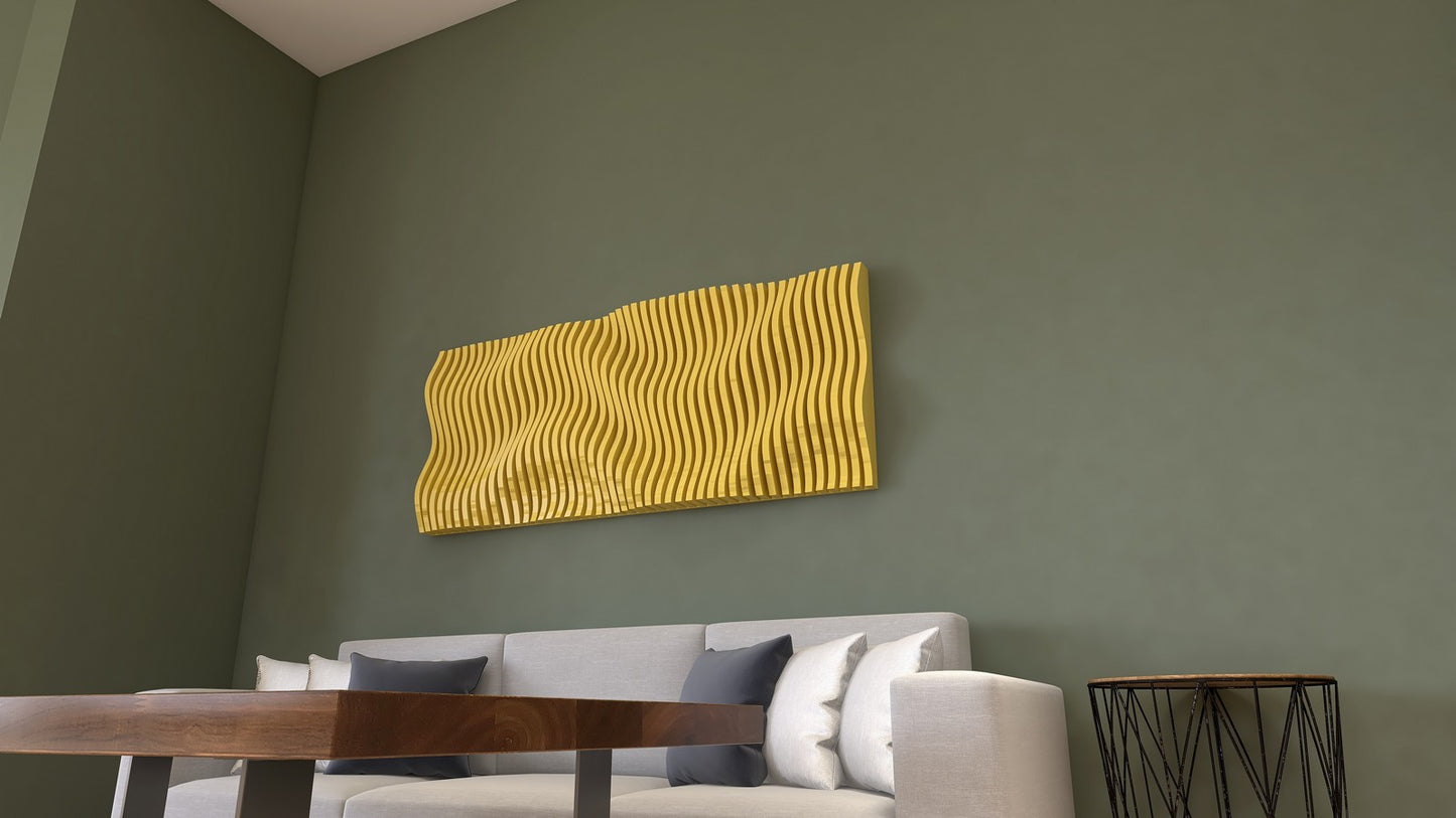 Yellow wall decoration