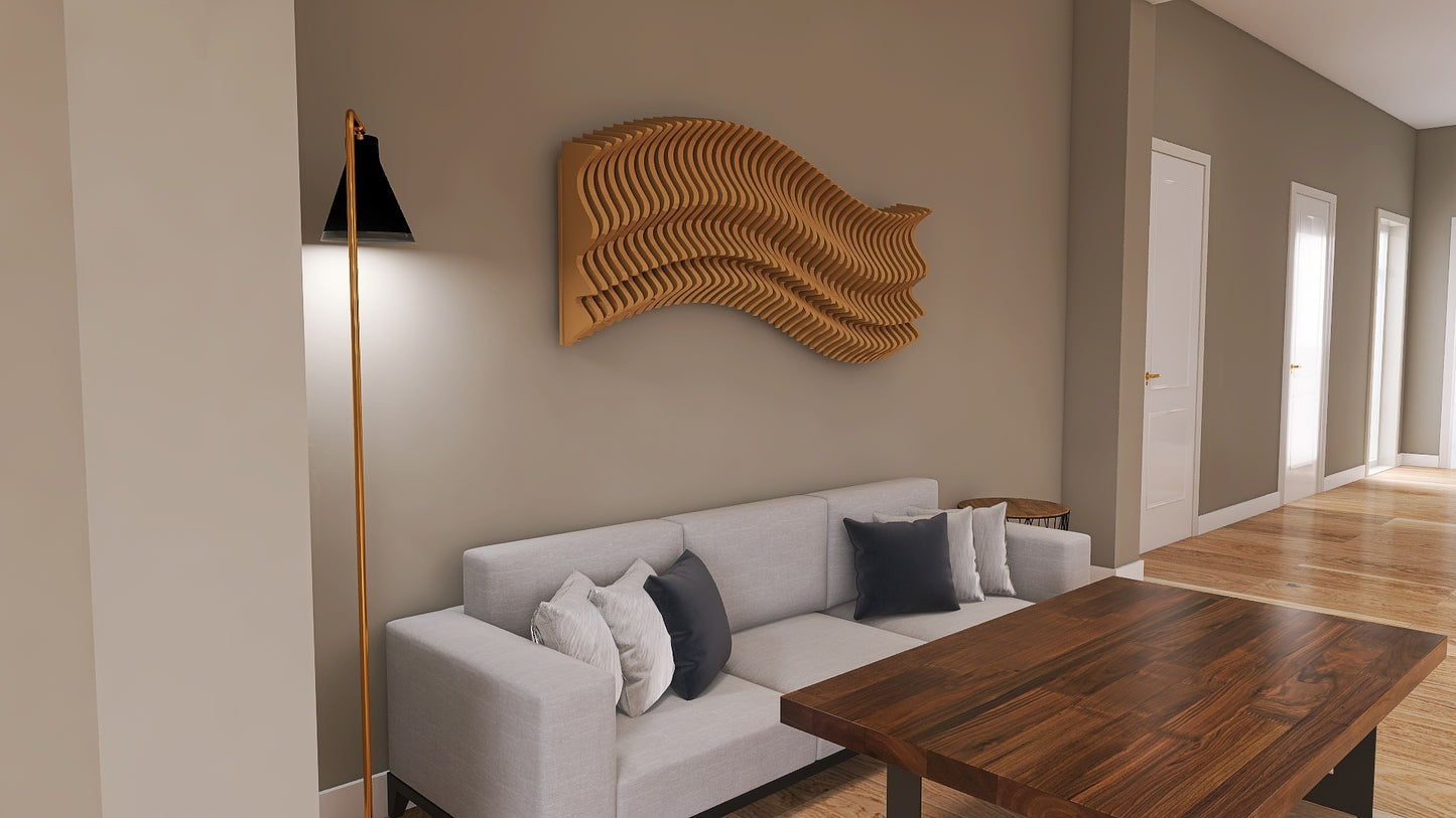 Wave wall decoration