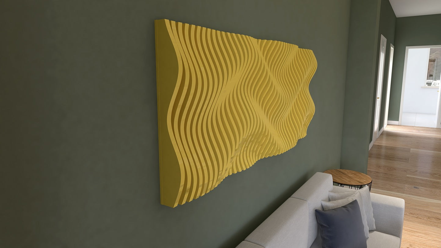 Yellow wall decoration