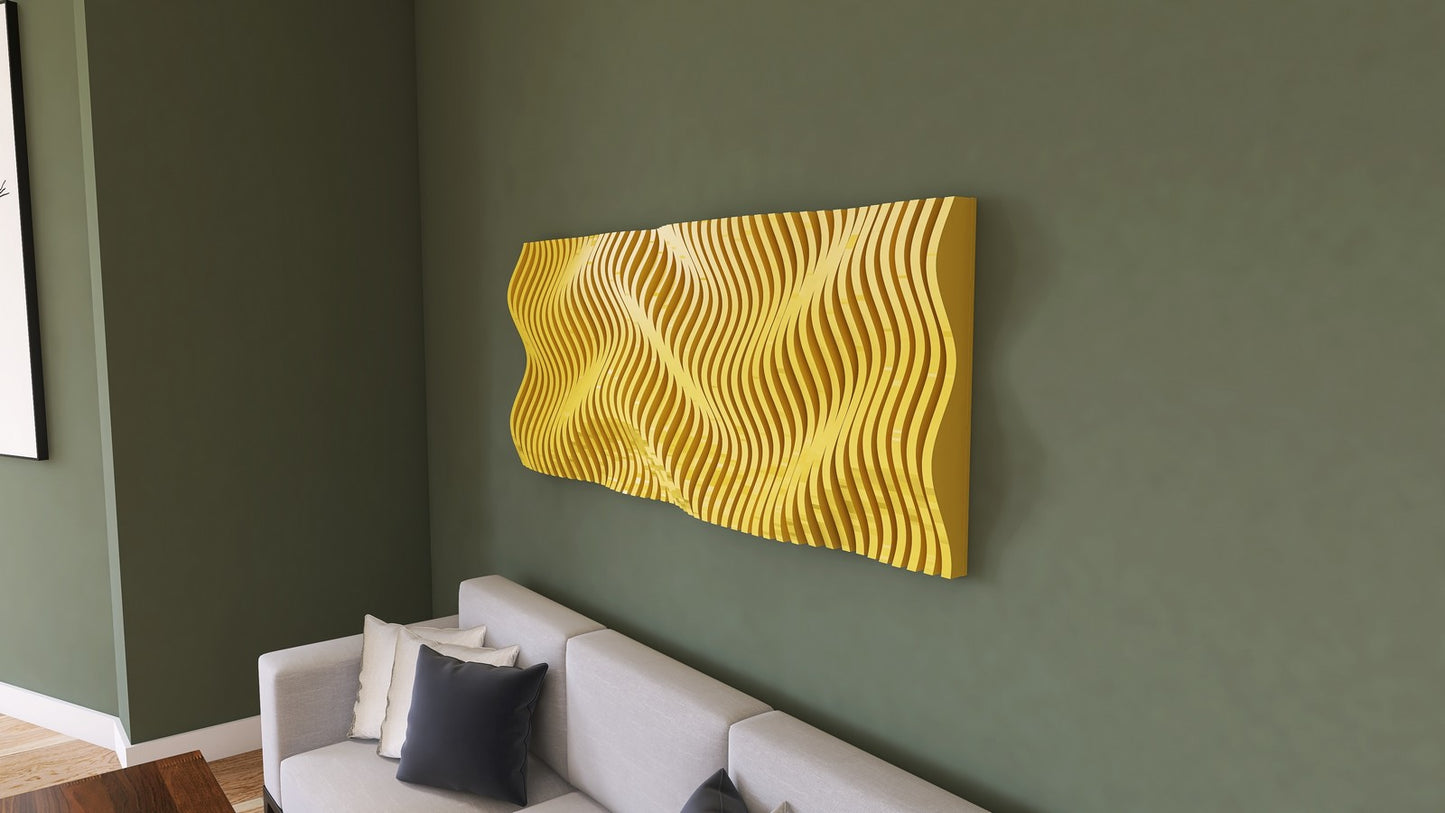 Yellow wall decoration