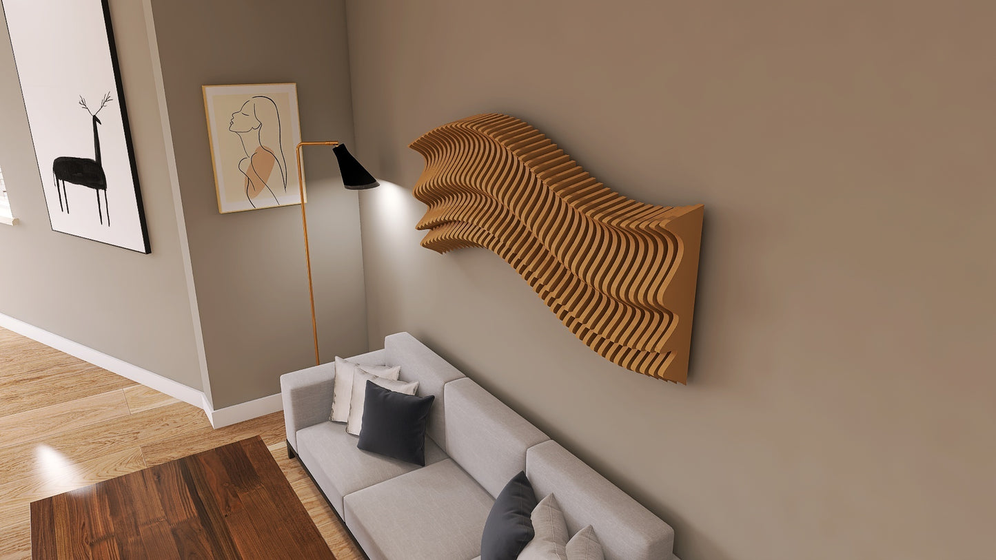 Wave wall decoration