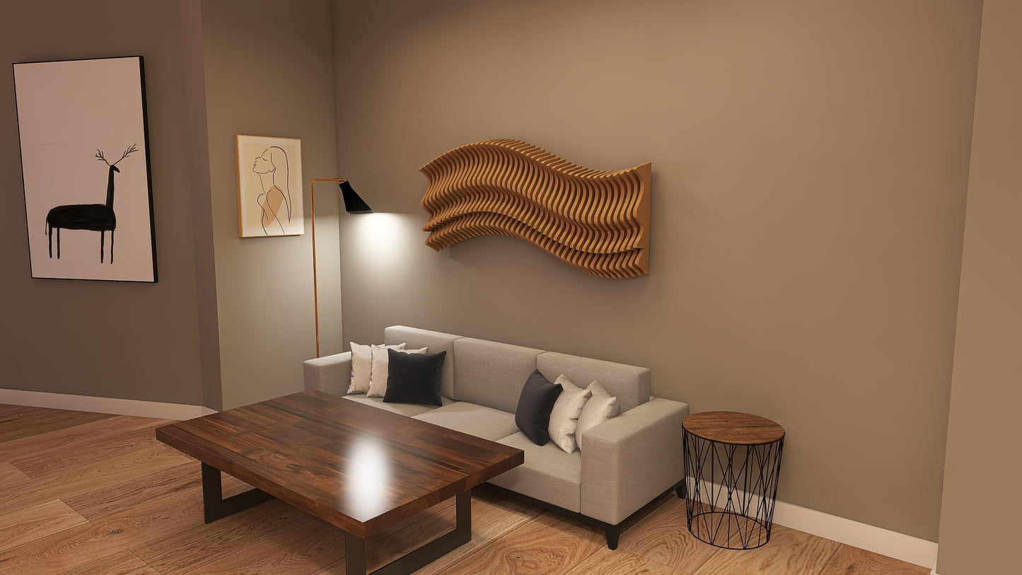 Wave wall decoration