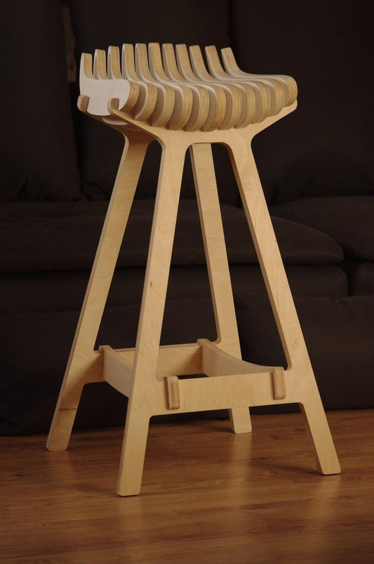 bar chair white scandinavian design - Wood Home Art