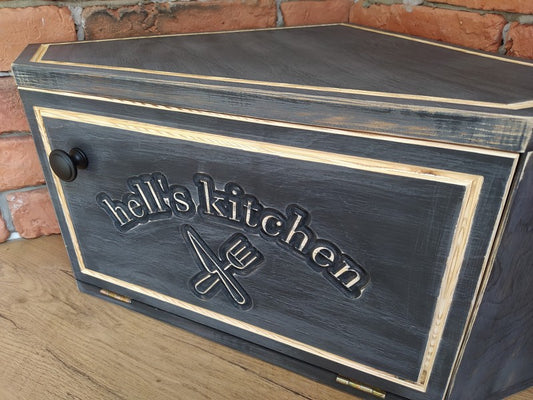 Corner Farmhouse Breadbox hells kitchen